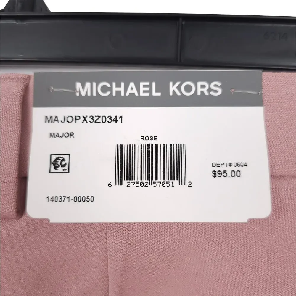 Michael Kors Mens Classic Fit Dress Pants 32x32 Rose Pink Solid Stretch Cotton